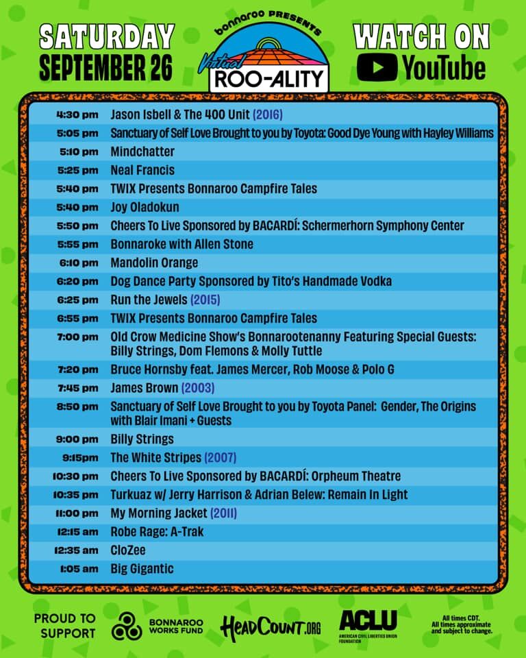 Virtual ROO-ALITY schedule released